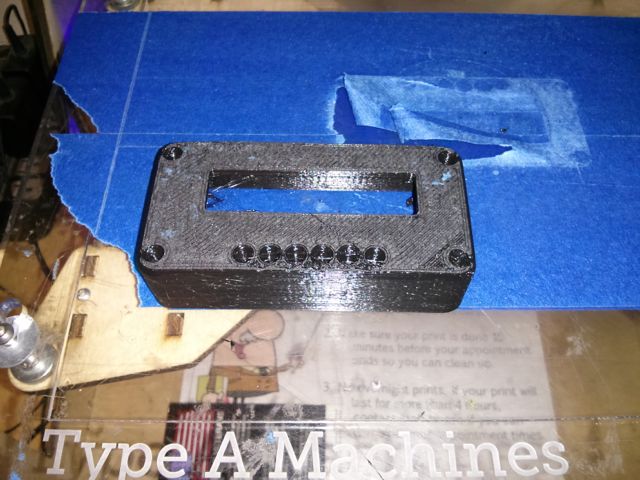 Front face, note some of the details are distorted. Also note the finish quality isn't the greatest. I make switch to printing upside-down to avoid this.
