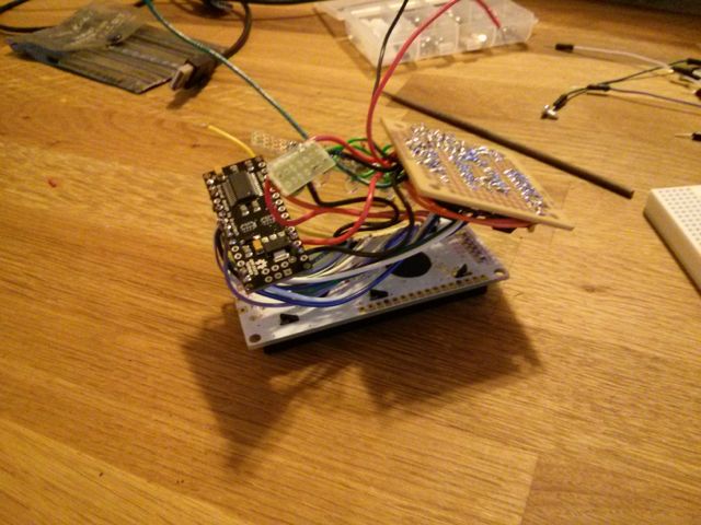 Next I connected the power leads on all three components. Gee, it's starting to come together.