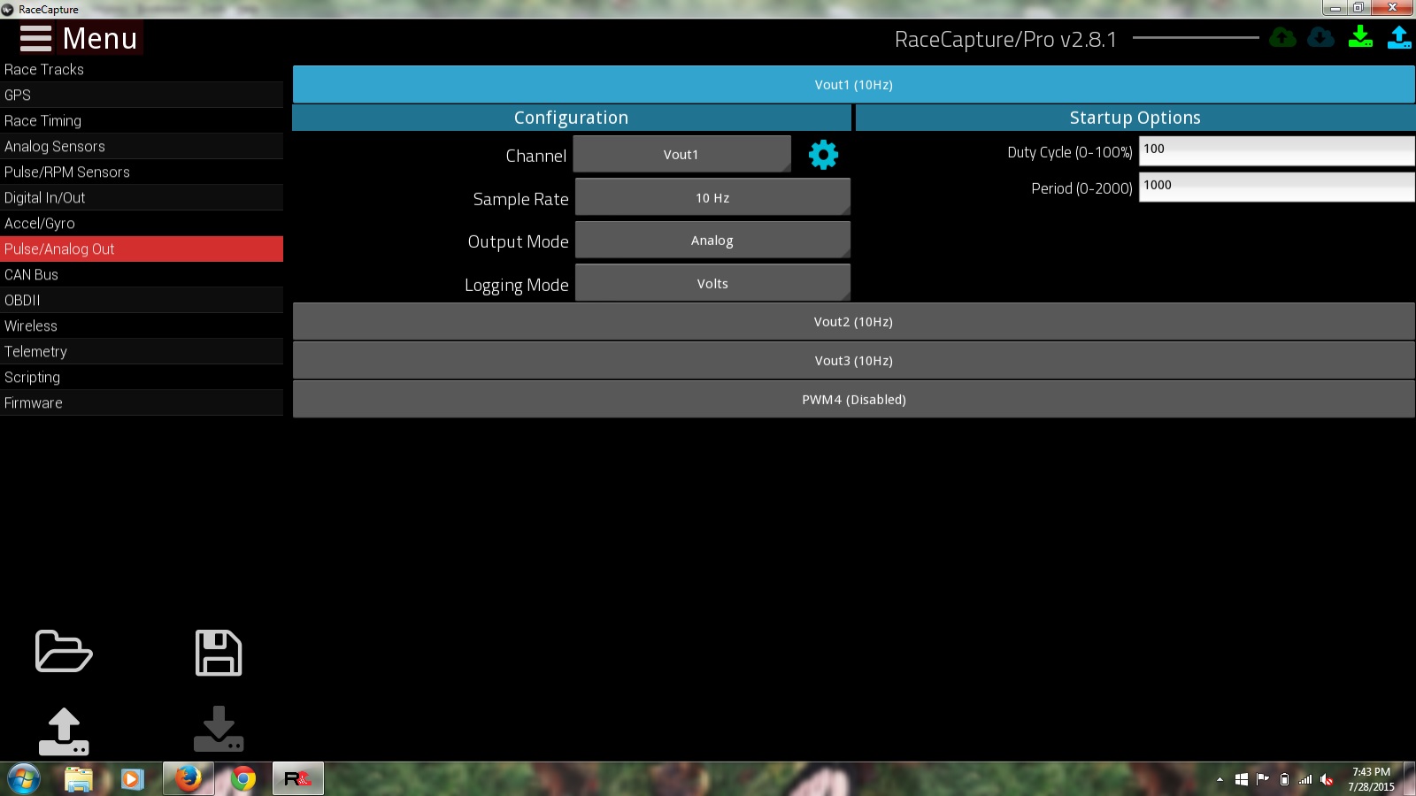 analog output setting