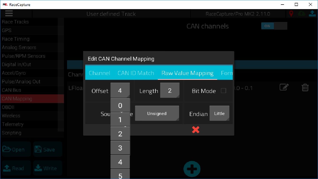 The offset drop down will not go past 5. Since Analog input 1 on the AnalogX is offset 6, you cannot use that analog input of the AnalogX.