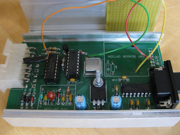 How board is wired to pcb.